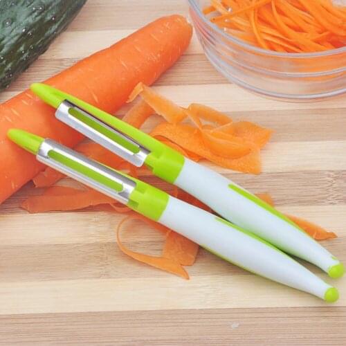 Kitchen Vegetable Peeling Knife Carrot Potato Fruit Shredded Stainless Steel Peeler Vegetable Knife Kitchen Gear Planer Tool 1PC