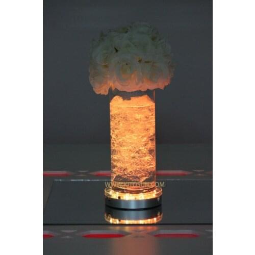 10 Pcs/Lot Wedding Supplies LED Remote Base Light Under Floral Vase Battery Electric Wedding Lighting