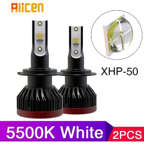 5500k Car headlight Mini H7 LED Bulbs H4 LED HIR2 H8 H11 XHP70 50 Chip Headlamps Kit 9005 9006 HB4 Fog light 12V LED 20000LM