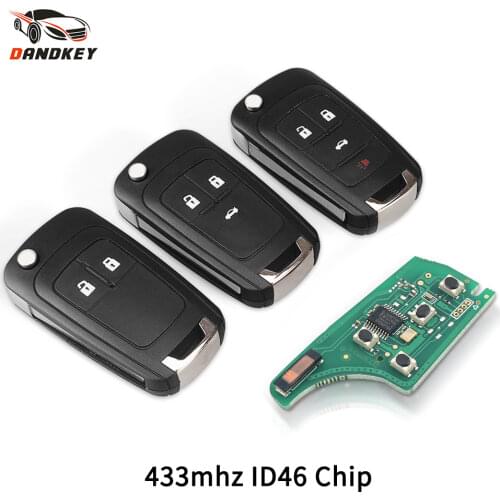 Dandkey 2/3/4 Buttons Car Remote Key 315MHZ/433MHZ ID46 for OPEL/VAUXHALL 433MHz for Astra J Corsa E Insignia Zafira C 2009-2016