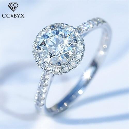 CC Wedding Rings For Women Shine Stone Cubic Zirconia Engagement Ring Bridal Classic Jewelry Anillos Drop Shipping CC583