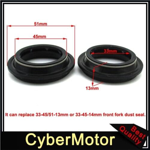 33mm x 51mm x 13mm Suspension Front Fork Seal Dust Cover For Dirt Pit Motor Bike MX Motocross Motorcycle XR50 CRF50 CRF70 SSR