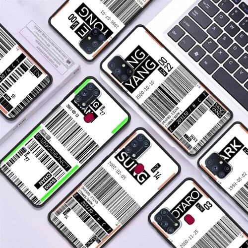 Label Air Tickets Luxury Soft Cover for Samsung Galaxy M11 M21 M30S M31 M31S M51 A7 A9 2018 Smartphone Accessories Case