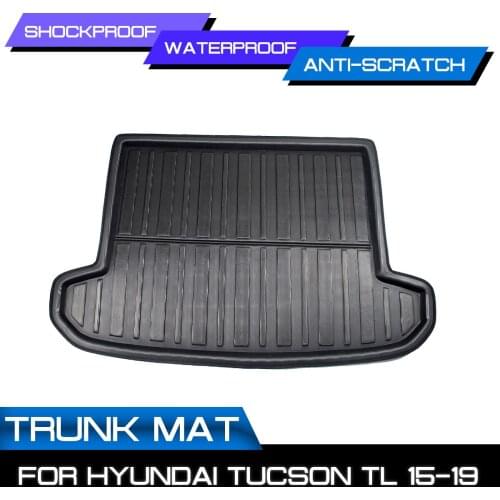 For Hyundai Tucson TL 2019 2018 2017 2016 2015 Car Tray Boot Liner Cargo Rear Trunk Cover Floor Carpet Matt Mat Boot Liner Mud