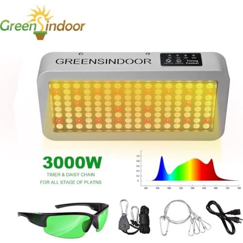 3000W Phyto Lamp For Plants 3500K LED Grow Light Panel Indoor Full Spectrum Warm Light Growing Lamp For Medical Plant Flowering