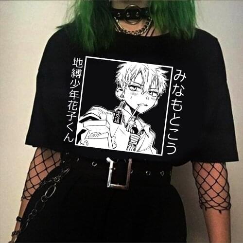 2020 Unisex Shirt Toilet-Bound Hanako-Kun Anime T Shirt Short Sleeve Printed Tee Shirt Men/Women Loose Casual Tee Tops Harajuku