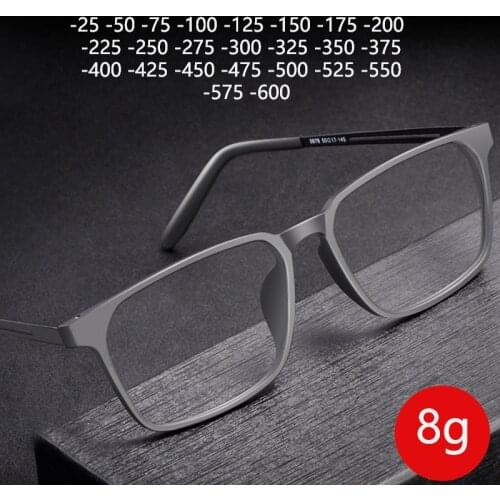 Flexible Titanium Myopia Glasses Men Ultralight Full Frame Shortsighted Glasses High Diopter Nearsighted Eyewear High Quality