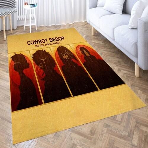 Anime Cowboy Bebop Carpet for Living Room 3D Anime Cartoon Rug Gamer Teen Room Bedside Lounge Rug Kids Children Floor Mats