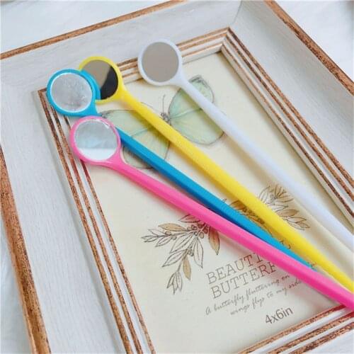 Colorful Dental Tooth Mirror Cute Cheap Produtos Dentist Tools Plastic Dental Mirror For Oral Care Tooth Cleaning Mouth Kit