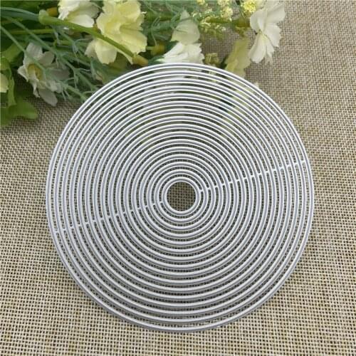 Metal Cutting Dies Round Frame Knife Blade Die Mold Stencils for Craft Scrapbook Greeting Card Making Decorative Die Template