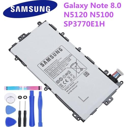 Original Replacement Samsung Battery For Galaxy Note 8.0 N5120 N5100 N5110 Genuine Tablet Battery SP3770E1H 4600mAh