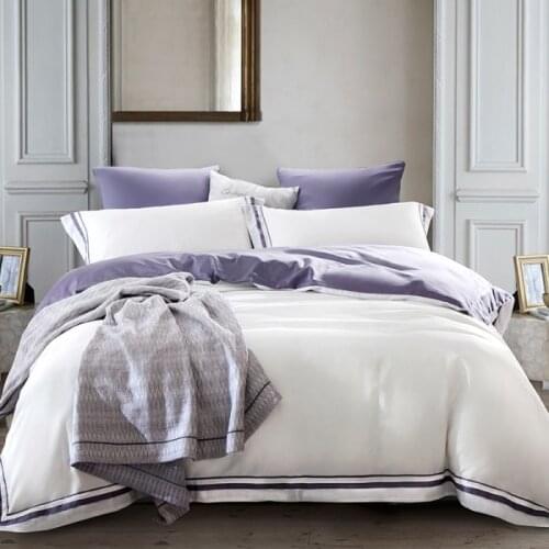 Hotel Snow white Bed Linens 4pcs Bedding Sets Bed Set Duvet Cover Bed Sheet egyptian cotton Cover Set queen king size