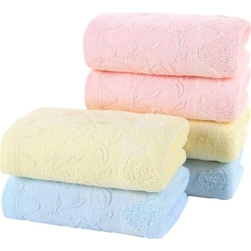 34*76CM Pure Cotton Towel Soft and Absorbent Wide Jacquard Face Wash Towel Quick Drying Cotton Towel Face Hand Bath Cloth