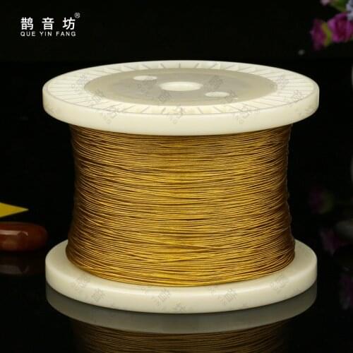 QUEYINFANG DIY 1-Core Earphone Upgrade Cable OFC Copper 1-core Earphone Wire Gold PVC Sheath 1.0mm per core