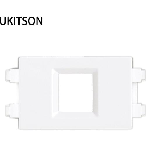 1 Unit White Color 23x36mm Blank Spacer With Keystone Hole For RJ45 Network RJ11 Phone Plug Component