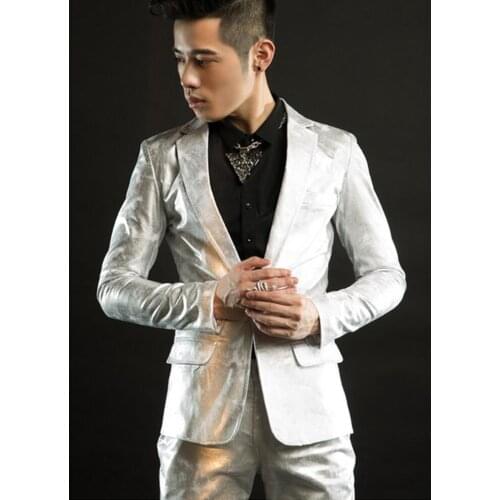 S-5xl 2020 New Men Clothing Fashion Slim Suit Jacket Coats Plus Size Formal Dress Stage Singer Costumes Stage Blazers Dress