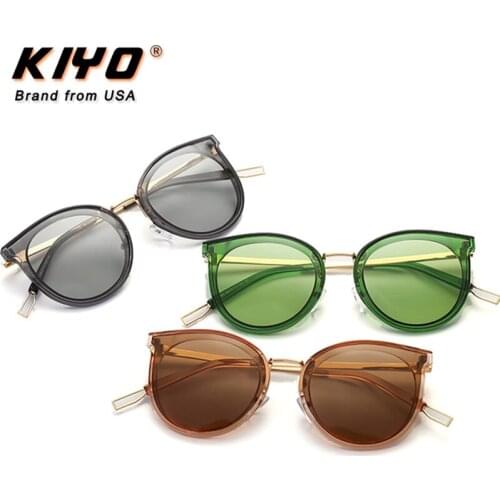 KIYO Brand 2020 New Women Men Round Polarized Sunglasses Metal PC Classic Sun Glasses High Quality UV400 Driving Eyewear 003780