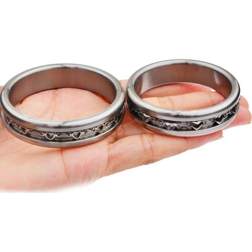Steel Penis Ring Heart-shaped Hollow Cock Semen Lock ring On Penis Scrotum Stretcher Delay Ejaculation Sex Toys for Men Cockring