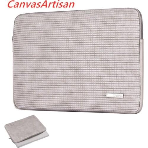 CanvasArtisan Brand Laptop Bag 11,12,13,14,15,13.3,15.6, Grid Sleeve Case For Macbook Air Pro 13.3 Notebook,Dropship V047
