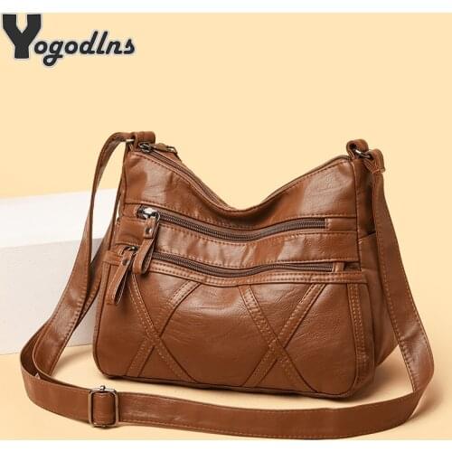 PU Leather Crossbody Bags Simple Solid Color Summer Lady Shoulder Handbags Female Multi-pocket Messenger Totes for Women Trend