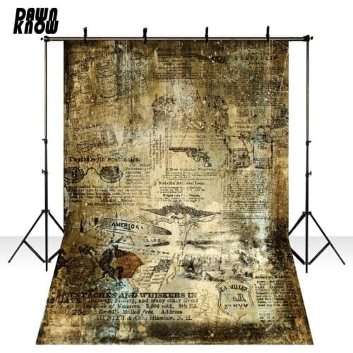 DAWNKNOW Texture Old Newspaper Photography Background Children Photocall Photo Shoot Backdrops Wedding Photo Studio lv1199