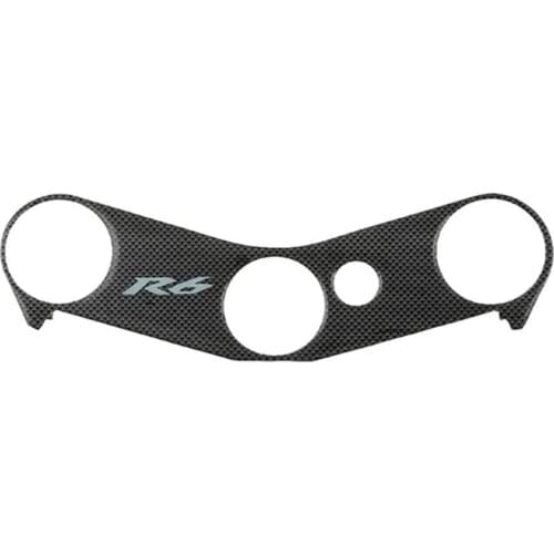 Carbon 3D Sticker Decal Emblem Protector Top Clamp Triple Tree Pad For Yamaha YZF 600 R6 2006-2012