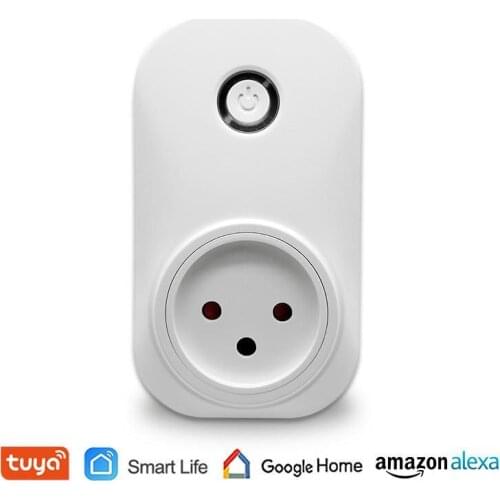 Tuya Israel 16A Smart Socket WiFi Wireless Switch Smart Plug 220V Power Outlet APP Remote Compatible Alexa Google Assistant