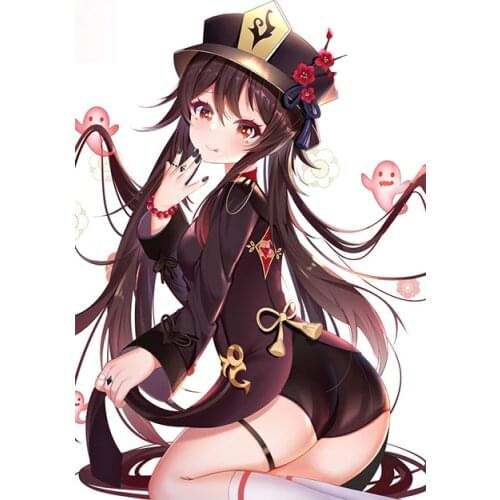 Personality Genshin Impact Hu Tao Hutao Vinyl Car Stickers Surfboard Car Body Laptop Decal Waterproof Decoration Apply To Car