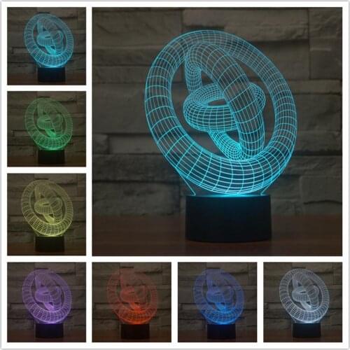Foreign trade new abstract colorful small night lights LED visual 3 d acrylic gift lights Night Light For Children Table Lamp