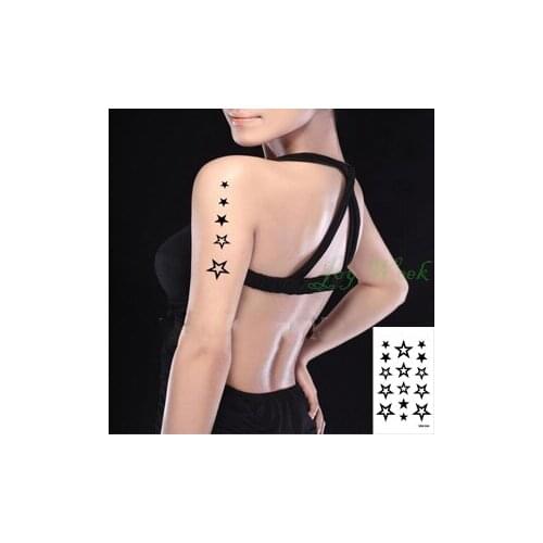 Waterproof Temporary Tattoo five-pointed star tattoo chain arm girl small size tatto stickers flash tatoo fake tattoos tatouage