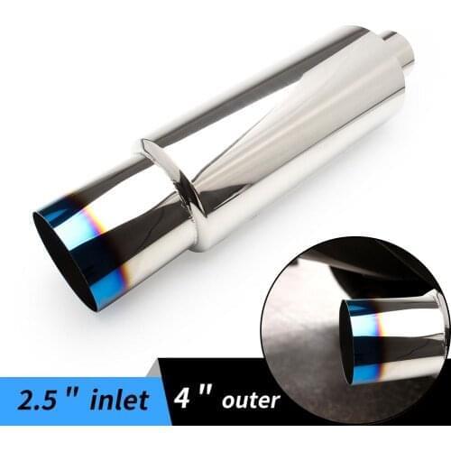 4 Inch Car Racing Stainless Steel Outlet Pipe Universal Car Exhaust Tip Vehicle Exhaust Pipe Tail Throat for Vehicle Modified