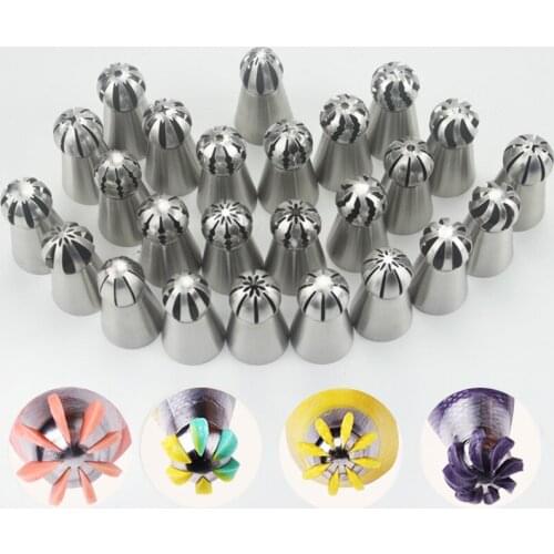 1PC Russian Spherical Ball Stainless Steel Icing Piping Nozzle Pastry Tips Fondant Cupcake Baking Tip Tool Sphere Cream LB 371