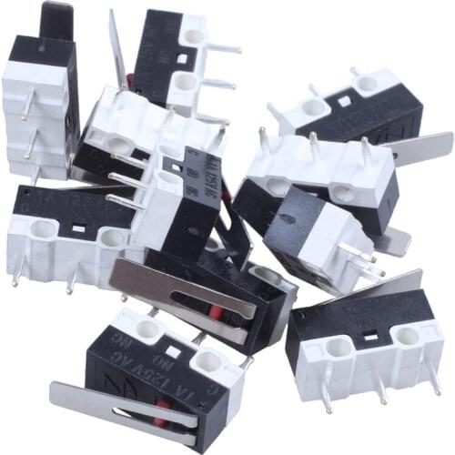 11 Pcs 1NO 1NC SPDT Momentary Long Hinge Lever Micro Switches AC 125V 1A
