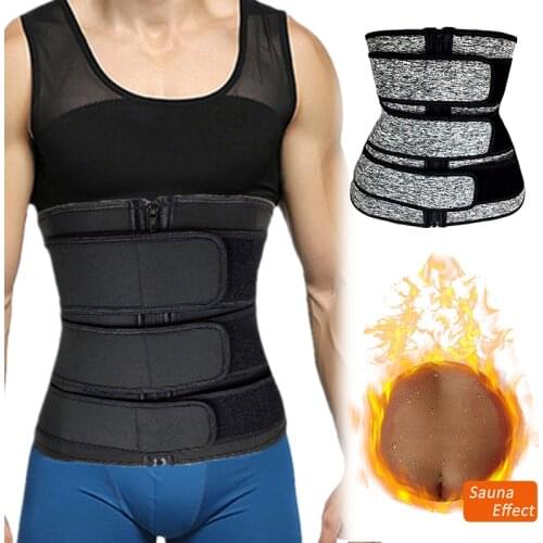 YAGIMI 3 Belts Waist Trainer Corset Men Body Shaper Neoprene Sweat Slimming Belt Sheath Reducing Curve Waist Shapers Trimmer