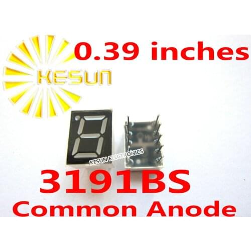 Free Shipping 50PCS x 0.39 inches Red Blue 3191BS 3191AS 3191AB 3191BB Single Digital Tube LED Display Module