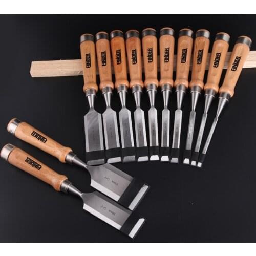 6 Pcs/set Carving Chisel Carpenter Tools Flat Woodworking Chisel Tool Set Professional Wood Carving Knife Hand Tools