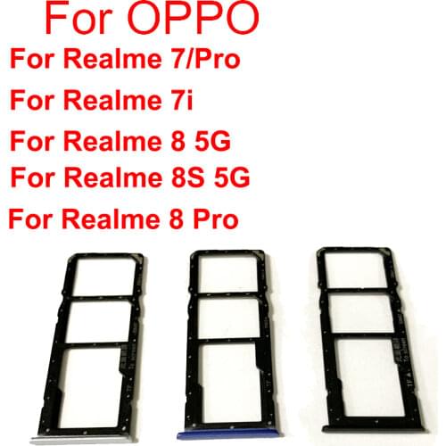 SIM Card Tray For OPPO Realme 7 7i X7 Pro Sim Card Slot Tray Holder Adapter Replacement Parts