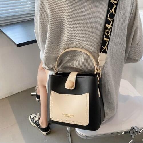 Small Pu Leather Bucket Crossbody Bags For Women 2021 Handbags And Purse Ladies Shoulder Messenger Bag Fashion All-match