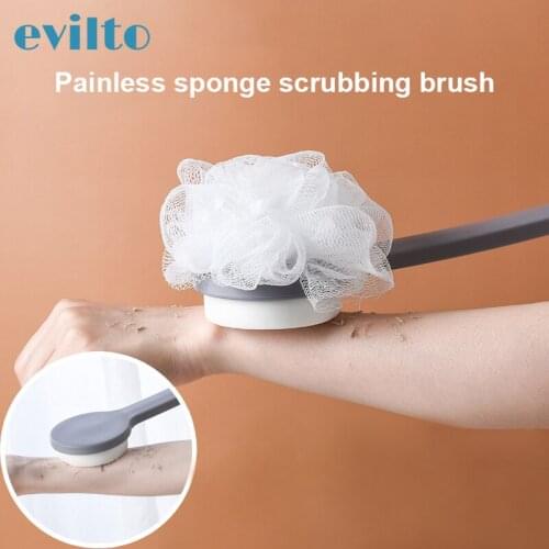 Multifunctional Bath Brush Long Handle Body Bath Shower Sponge Scrubber Brushes Scrub Skin Massager Exfoliation Bathroom Brush