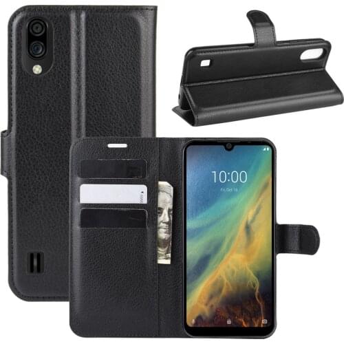 Fashion Wallet PU Leather Case Cover For ZTE Blade A5 2020 Flip Protective Phone Back Shell With Card Holders