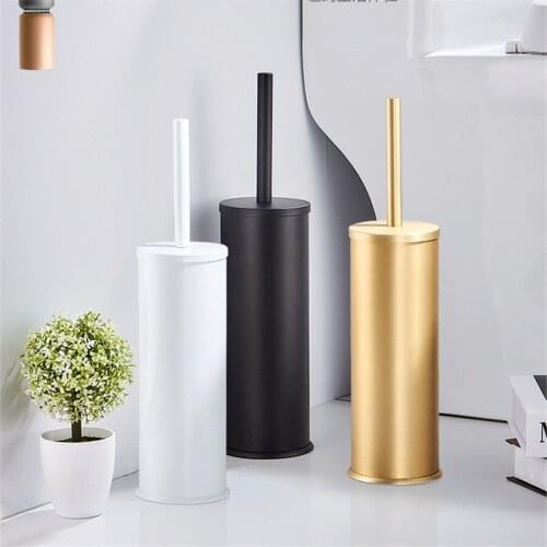 Matt Black/White Bathroom Toilet Brush Holder Stainless Steel Floor Type Toilet Brush Set Bathroom Clearing Set Storage