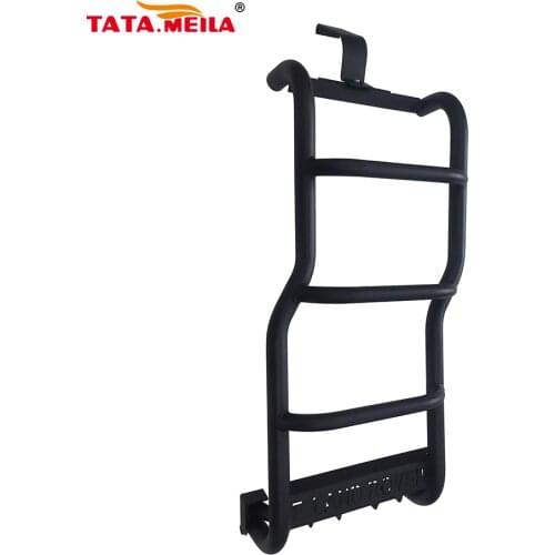 TATA.MEILA Professional Aluminum Alloy Rear Door Ladder Protective Frames Tailgate Ladder Kit for Land Rover Discovery 4