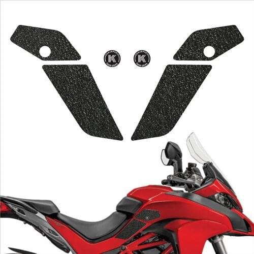 Motorcycle Sticker Anti slip Fuel Tank Pad Side Gas Knee Grip Traction Pads For DUCATI 15-17 MULTISTRADA 1200 S DIAIR
