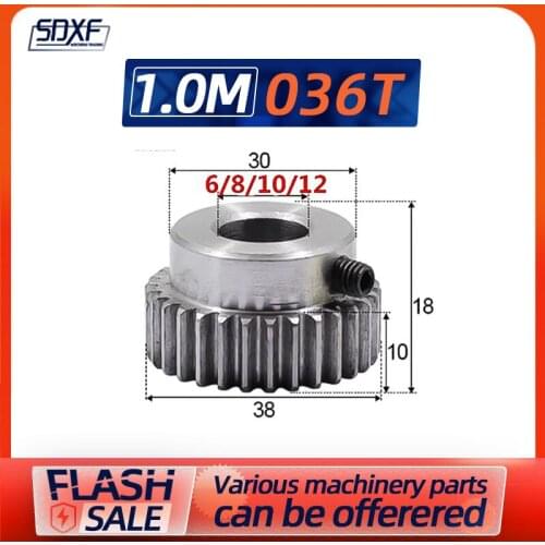 One piece, spur gear, 1M36T, No. 45 steel, factory direct sale, precision gear