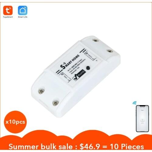 Bulk Sale 10 Pieces Tuya WIFI Smart DIY Switch ,WiFi Small Breaker , Smart Life APP ,Google Nest and Alexa Voice Control