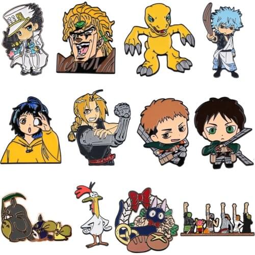 PF151 Fullmetal Alchemist Figures Enamel Pins Badge Brooch Backpack Bag Collar Lapel Decoration Jewelry Gifts for Friends