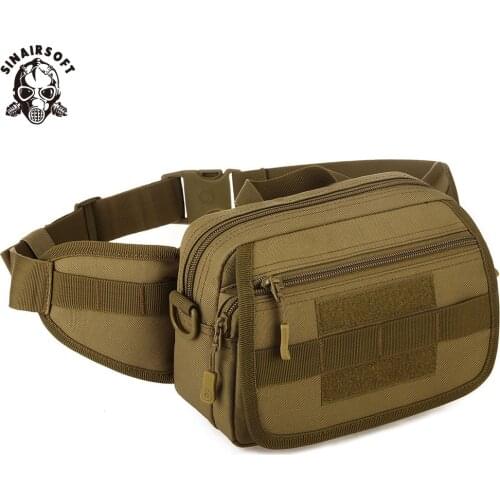 SINAIRSOFT Military Tactical Bag Waist Bags Multifunction 6 Inches Phone Shoulder Hiking Camping Soldier Messenger Crossbody