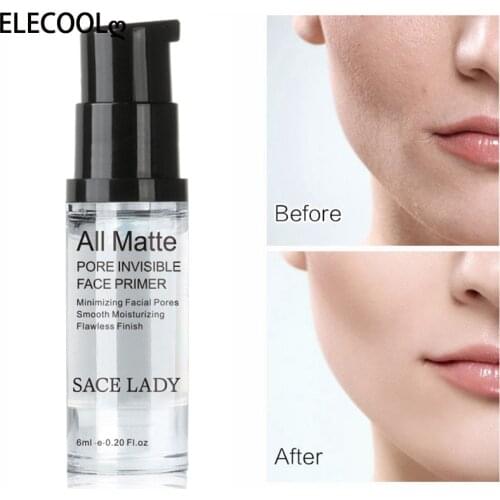 ELECOOL Face Base Primer Makeup Liquid Matte Make Up Fine Lines Oil-control Facial Cream Brighten Foundation Primer Cosmetic