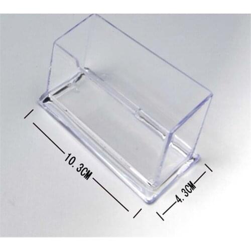 1 Pcs Clear Desk Shelf Box Storage Display Stand Acrylic Plastic Transparent Desktop Business Card Holder Place Card Holder