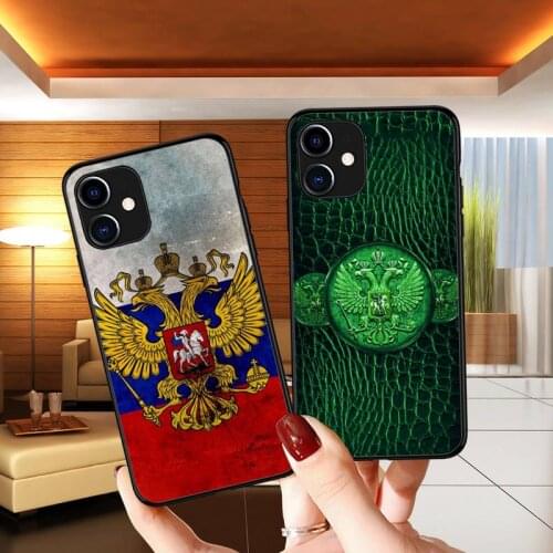 Russia Russian Flags Emblem Phone Case for iPhone 11 12 Pro mini pro XS MAX 8 7 6 6S Plus X 5S SE 2020 XR